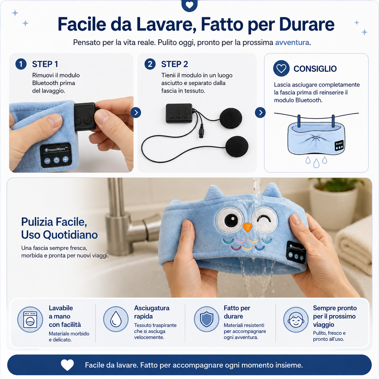 DreamWave™ - Fascia per la testa Bluetooth