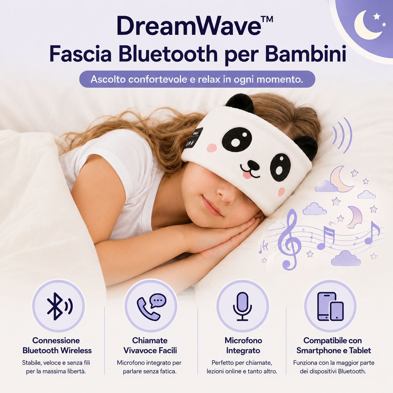 DreamWave™ - Fascia per la testa Bluetooth